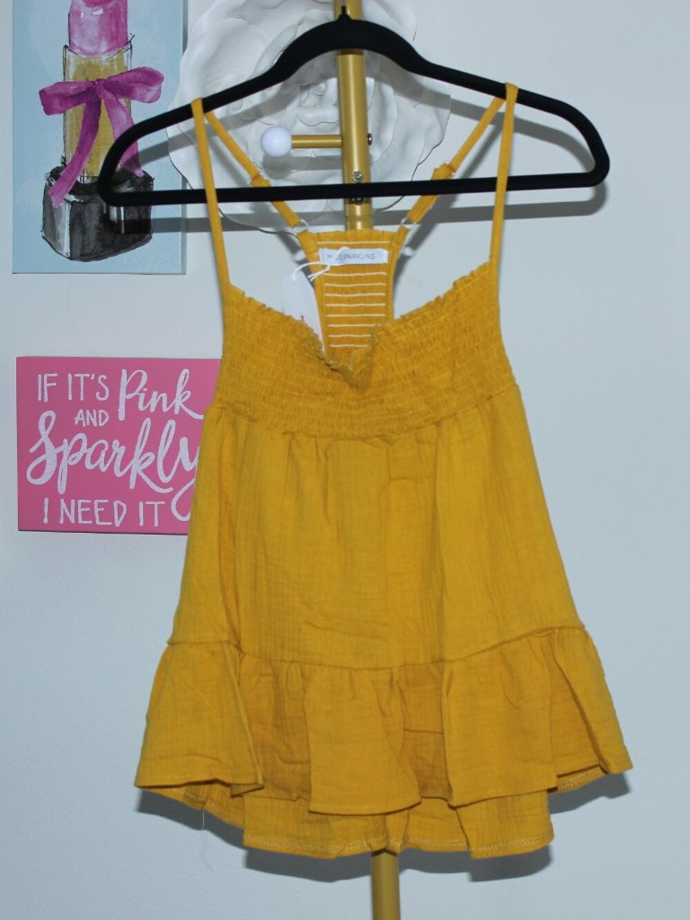 Smocked Yoke Tank Top